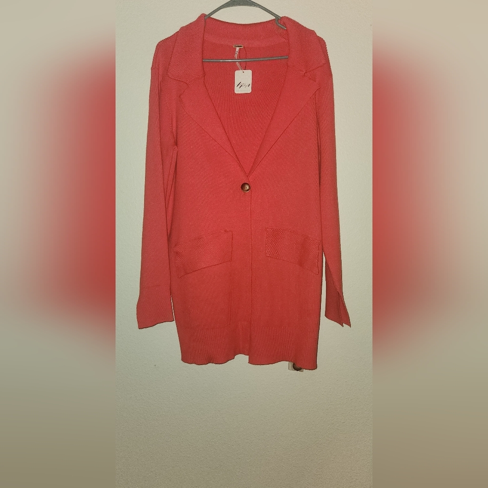 Free People Cardigan Sweater in "Pink Rose" NWT - Picture 5 of 7